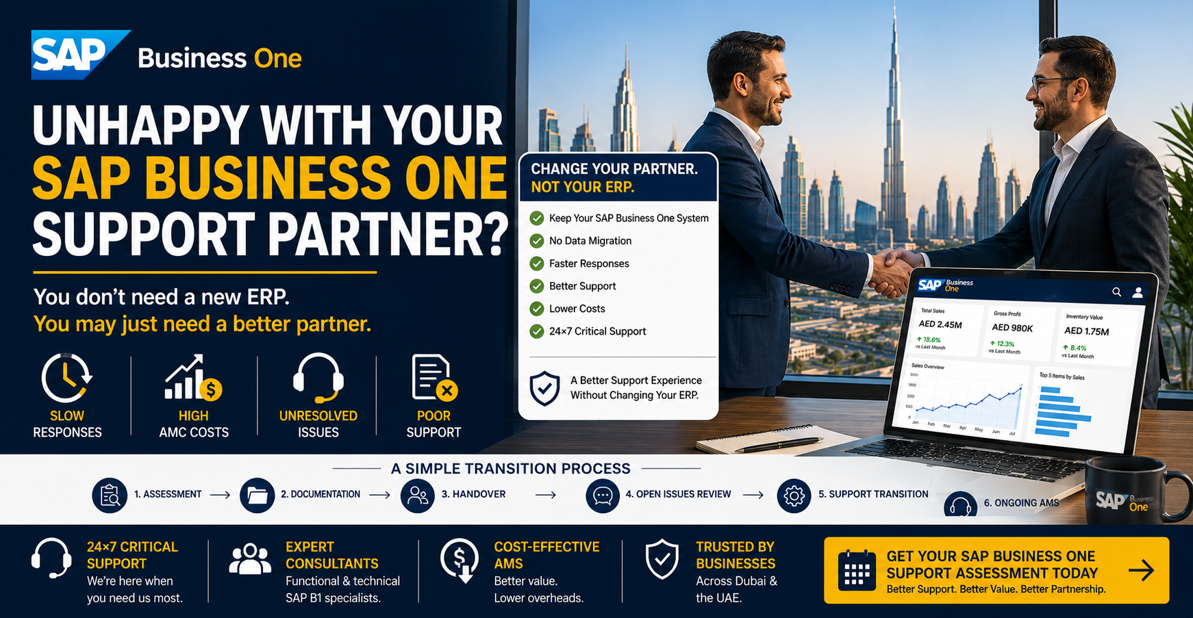 Switching SAP Business One support partner in Dubai