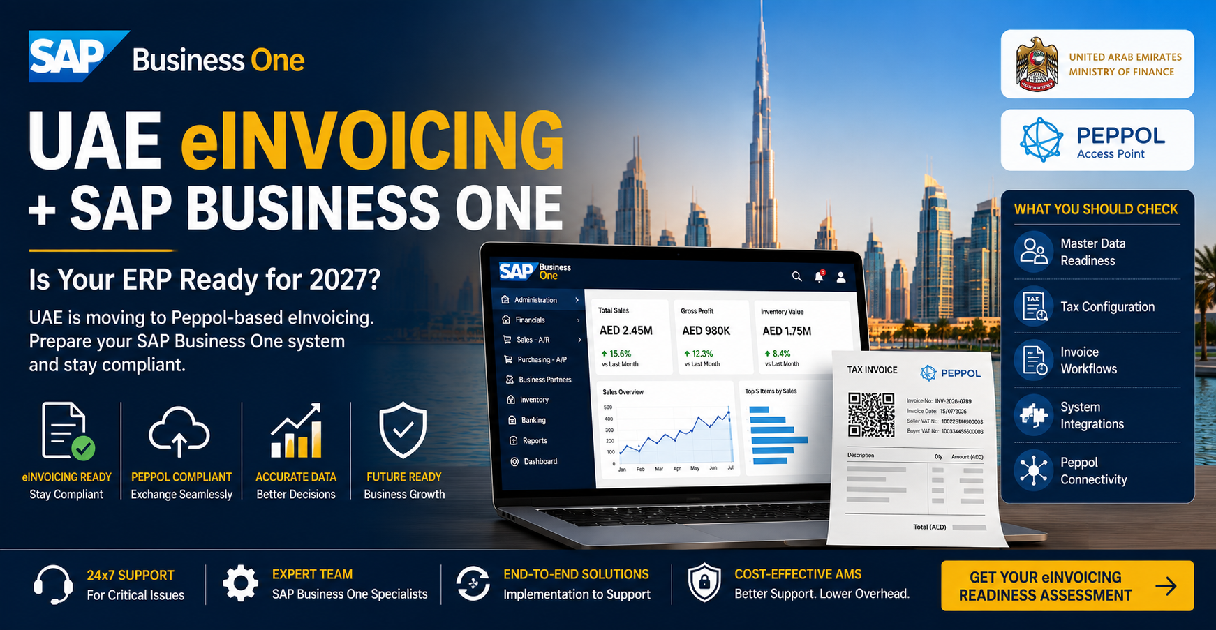 SAP Business One UAE eInvoicing readiness and ERP integration